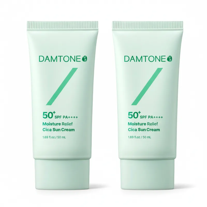 담톤 저자극 눈시림없는 클리닉개발 순한 수분진정 백탁없는 발림성좋은 선크림 SPF50+ PA++++, 2개, 50ml