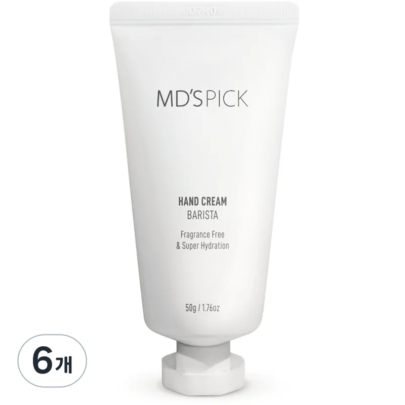 엠디스픽 바리스타 핸드크림 무향, 50g, 6개