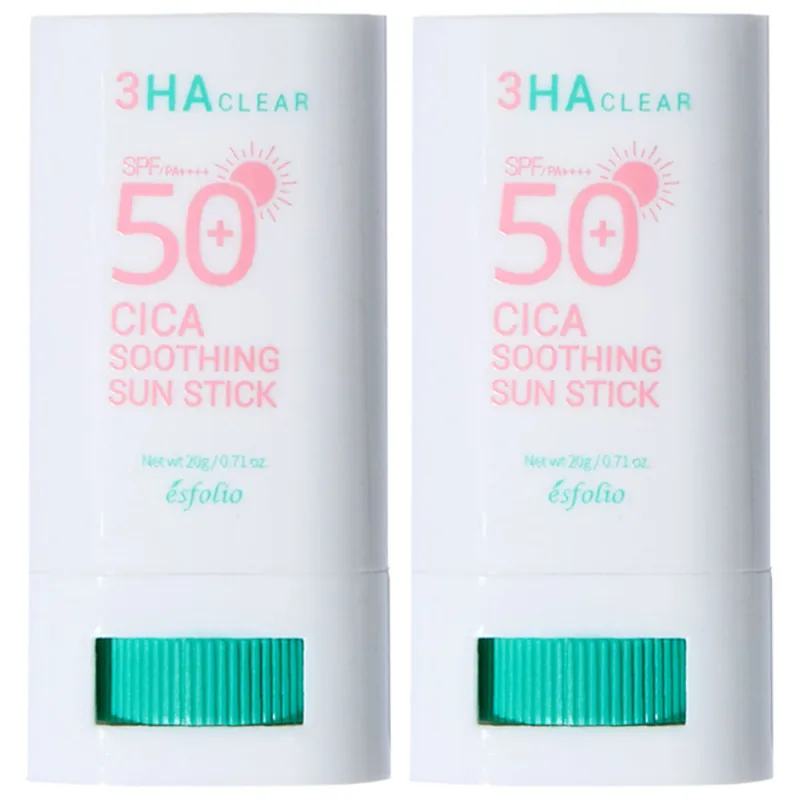 쓰리하 클리어 시카 보송 선스틱 2개 20g SPF50+ PA++++ 노세범선스틱 저자극테스트완료, 2개, 20g