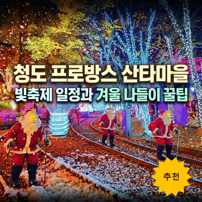 청도 프로방스 산타마을 빛축제 일정과 겨울 나들이 꿀팁