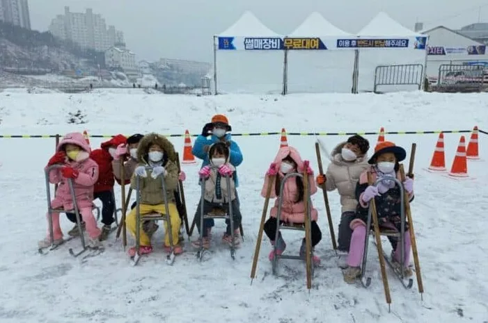 전통 썰매 체험 / 사진=홍천문화재단