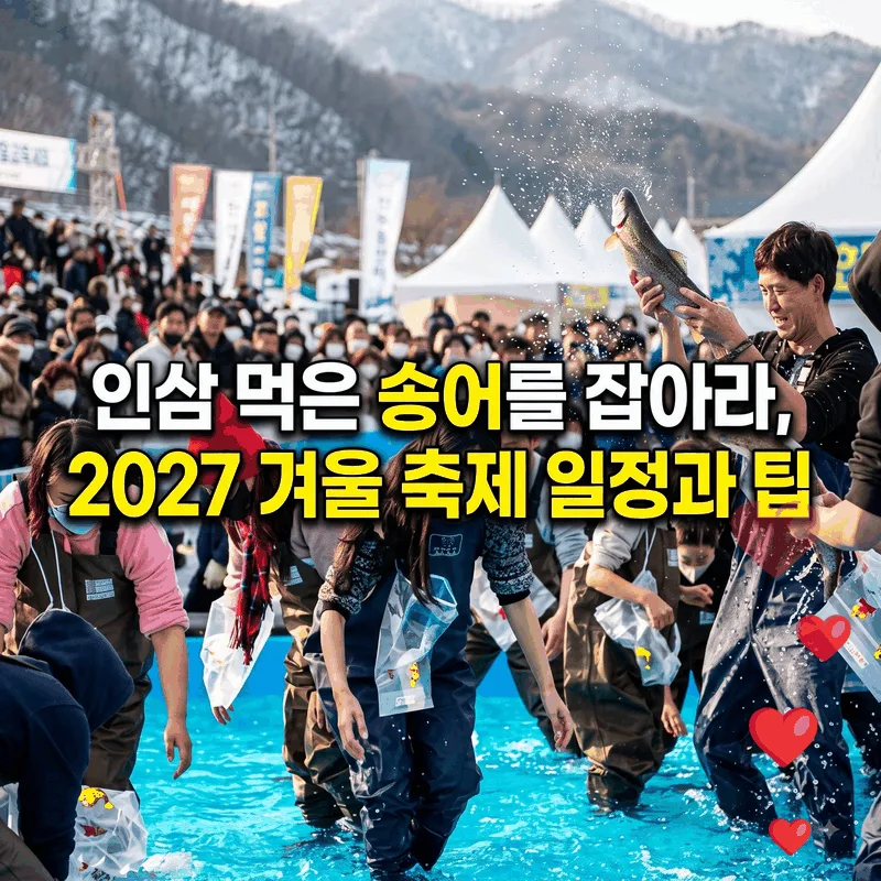 인삼 먹은 송어를 잡아라, 2027 겨울 축제 일정과 팁