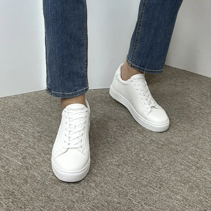 당일출고 티안나는 7cm 키높이 화이트 스니커즈 발편한 흰색 운동화