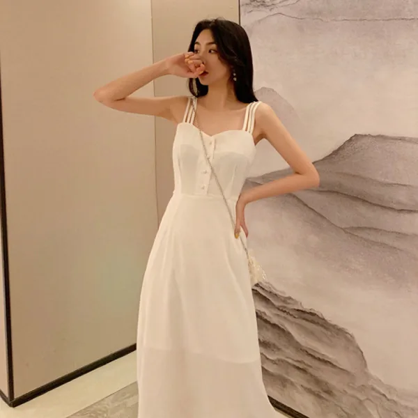 럭스몰 여성 롱 홈웨어 원피스 민소매 치마 스커트
