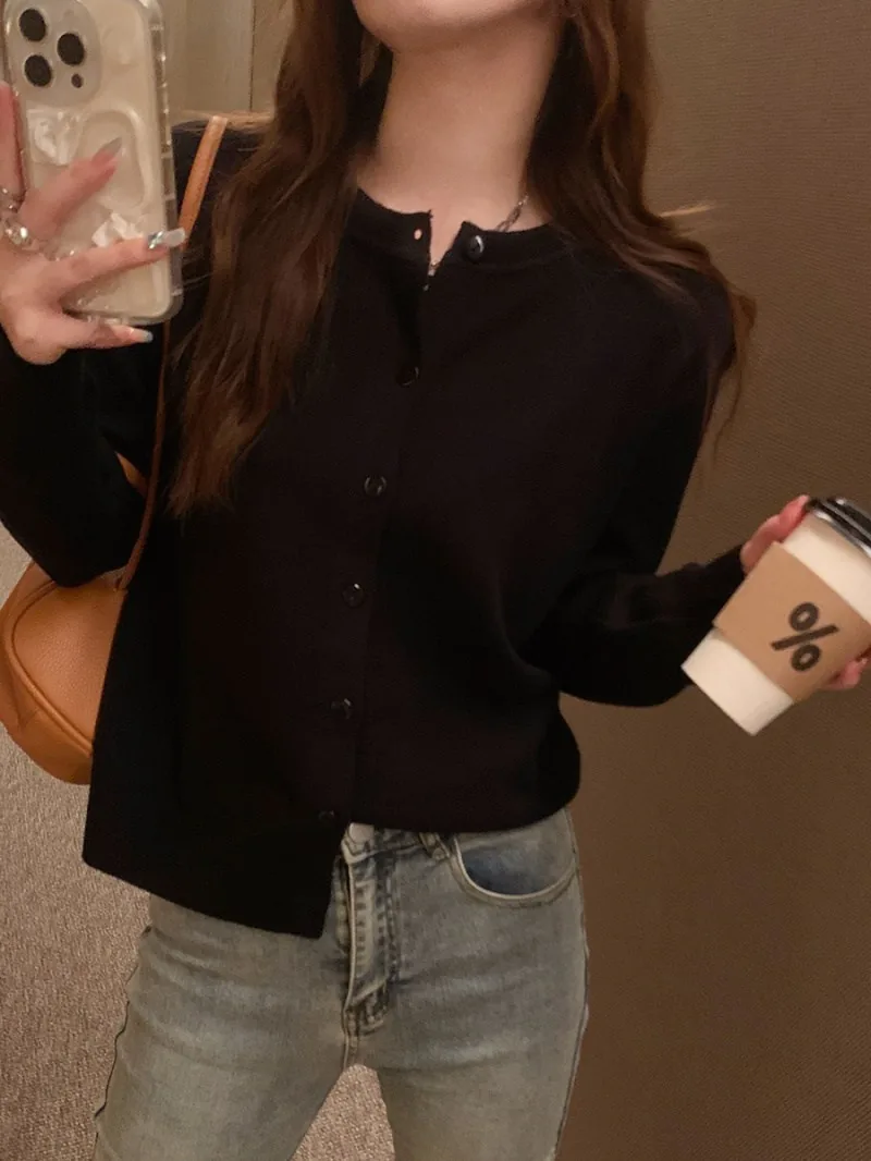 BROWMODA 여성 니트 아우터 스웨터 루즈핏 긴팔 패션 캐주얼 가디건