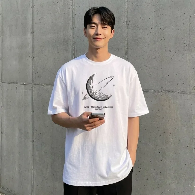쿨쉐어 20수 고중량 오버핏 반팔 면티 남자 여자 프린팅 반팔티셔츠