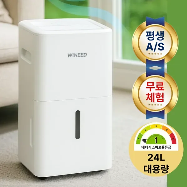 휘센트위니드 1등급 인버터 제습기 가정용 대용량 24리터 연속배수, 단품