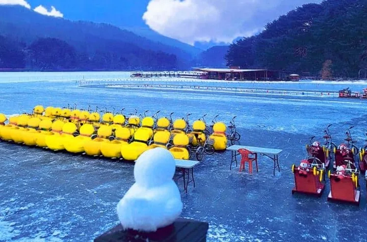 산정호수 썰매 체험 / 사진=온라인커뮤니티