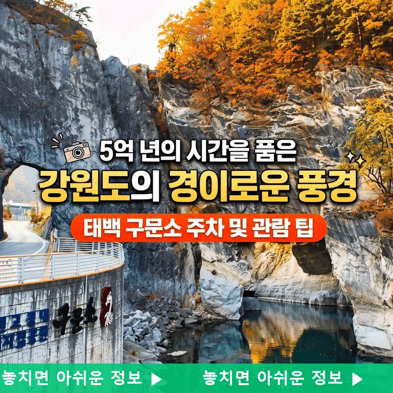 5억 년의 시간을 품은 강원도 비경, 태백 구문소 주차와 관람 팁