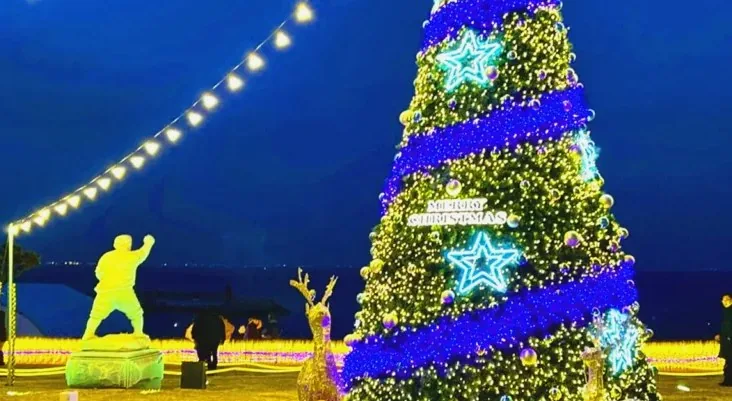 간절곶 야간 경관 전시 풍경 / 사진=울산광역시 울주군 공식 블로그